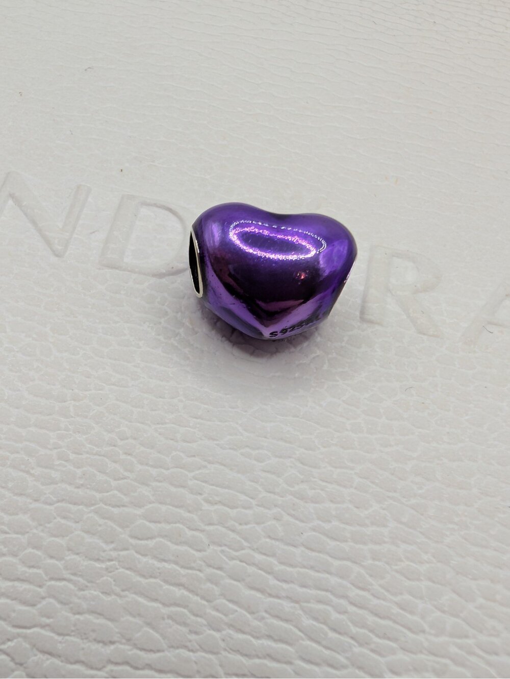 Pandora charm pendant ale purple heart